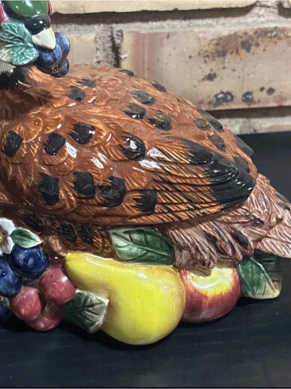 Fitz & Floyd Omnibus Pheasant Soup Tureen w/ Lid Without Ladle Thanksgiving 1997
